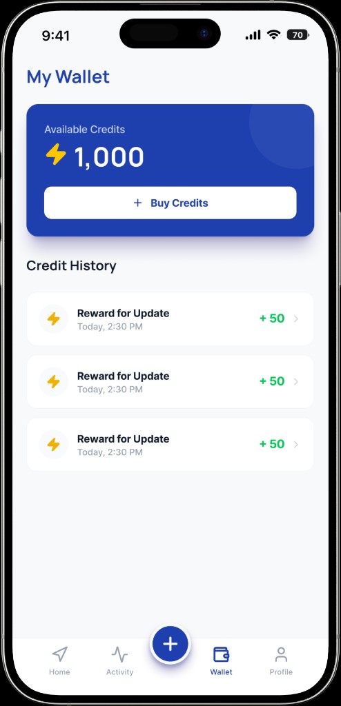 Wallet & credits